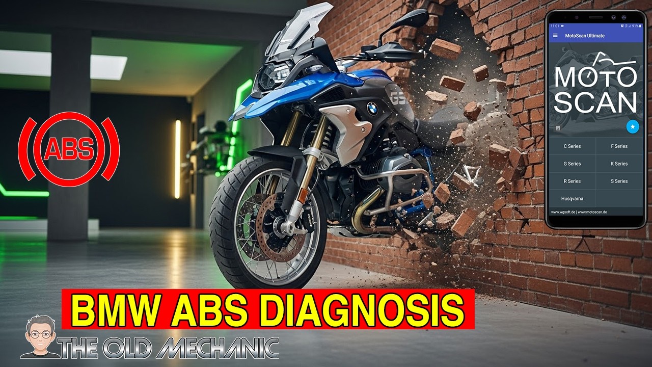 ⚠️ BMW R1200GS ABS Test & Diagnosis Using MotoScan App | THE OLD MECHANIC DIY Guide ⚠️