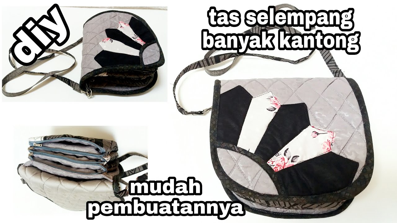 Cara membuat Tas Selempang dari kain perca |How to make a sling bag at home