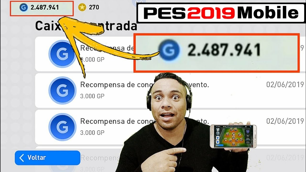 PES 2019 MOBILE - DICA DE FARM - 100 MIL GP POR DIA - DICAS DE COMO MONTAR UM TIME PARA GANHAR GP