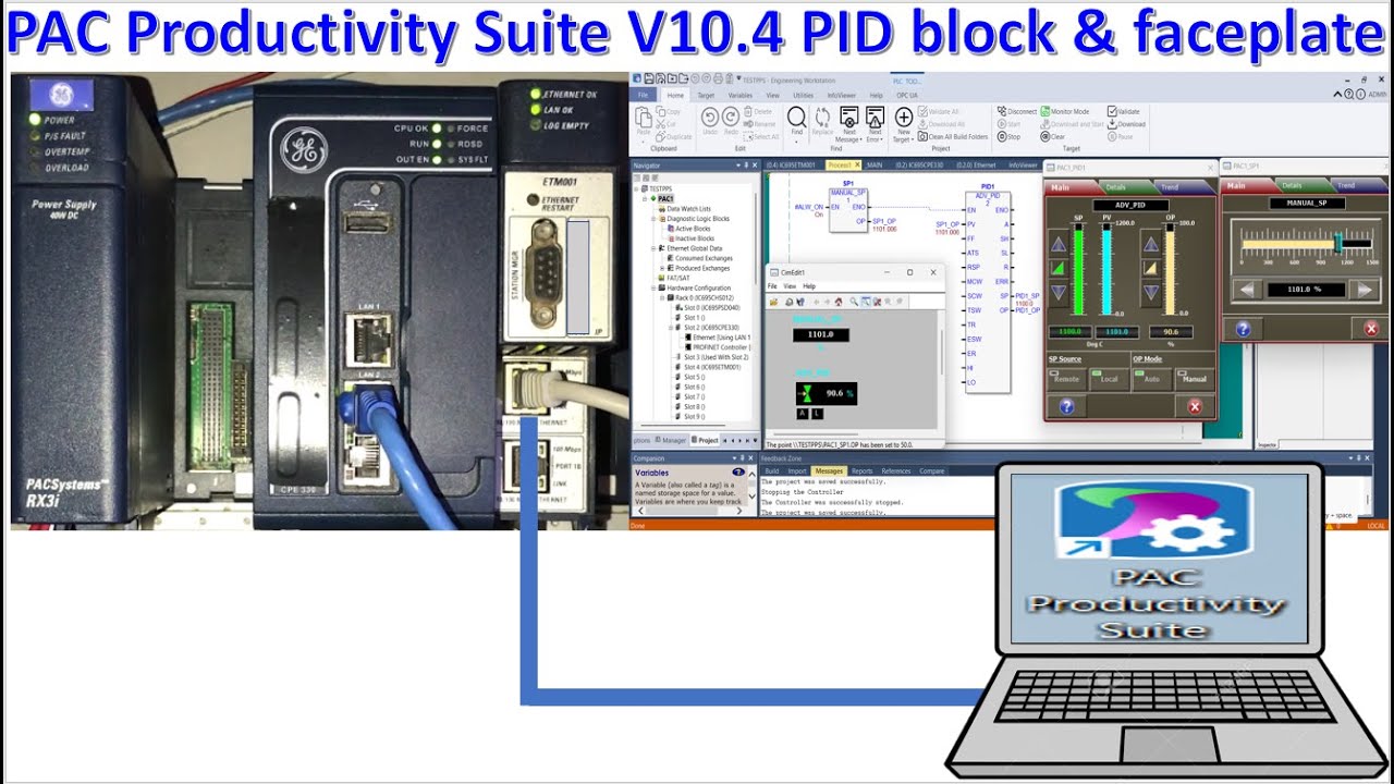 PAC Productivity|Cimplicity SCADA sample PID control Function Block and faceplate