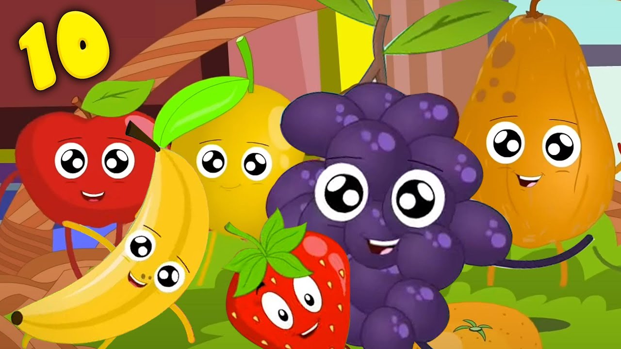 Ten Little Fruits, Learn To Count and Nursery Rhyme for Children