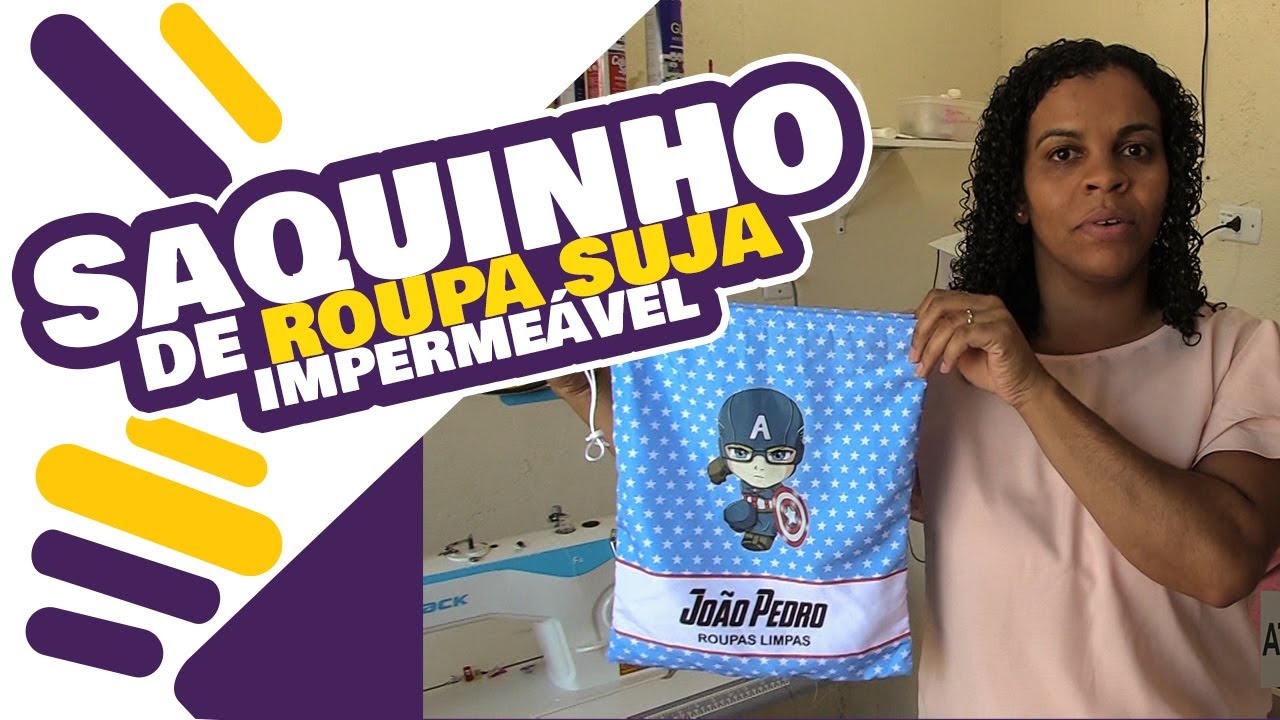 Saquinho de Roupa Suja  Impermeável / Denguinho Personalizados
