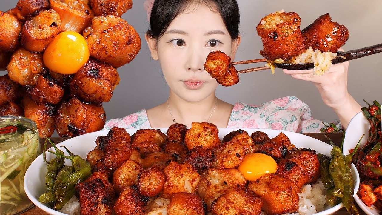 오동통 맵고 느끼한🔥 불대창 덮밥 먹방🧡 Spicy Beef Intestine Rice bowl [eating show] mukbang korean food