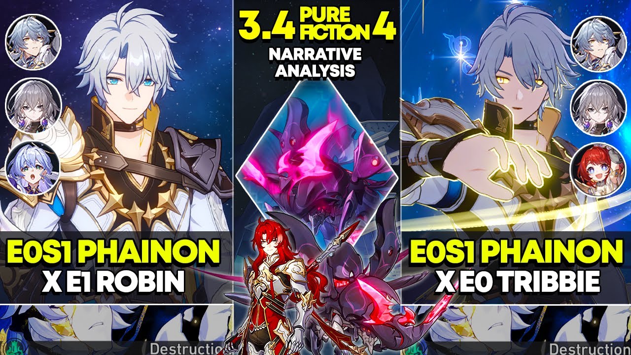 E0S1 Phainon x Robin & E0S1 Phainon x Tribbie | Pure Fiction 4 | Honkai Star Rail 3.3