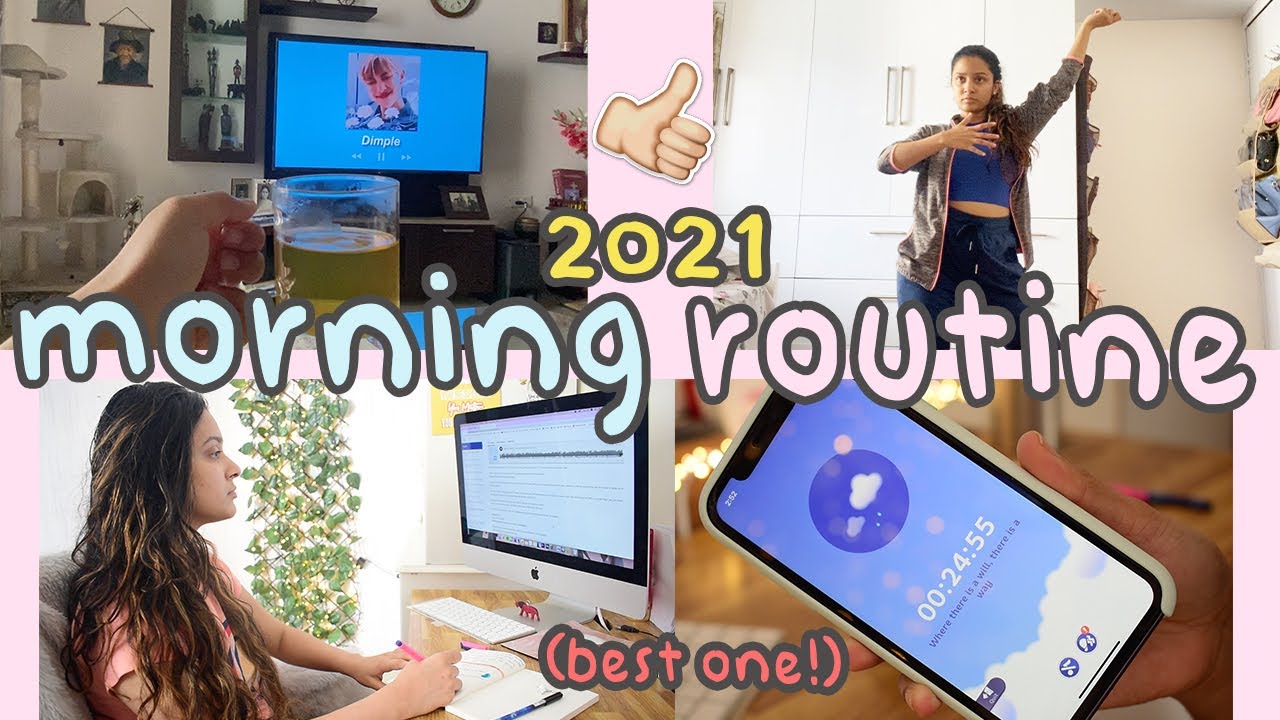 my (productive) morning routine ✨2021 | best one yet 💜| Meghna Verghese