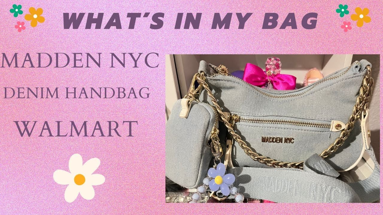🌸WHAT'S IN MY BAG| Madden NYC| Denim Handbag| Walmart