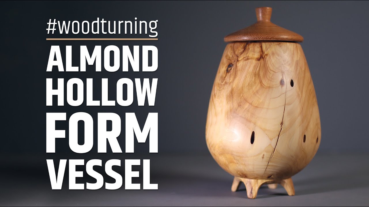 Woodturning an almond hollow form vessel