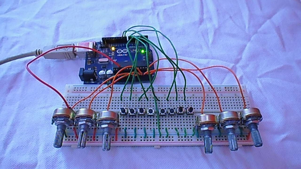 (02) (ARDUINO UNO) CONTROLADOR DJ básico MIDI USB (HIDUINO) VIRTUAL DJ 