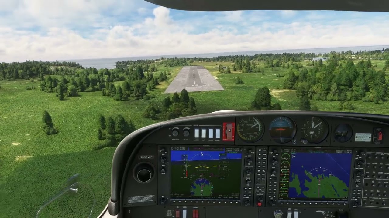 MSFS 2020: (COWS) DA40-XLS, Landing at EGEY.