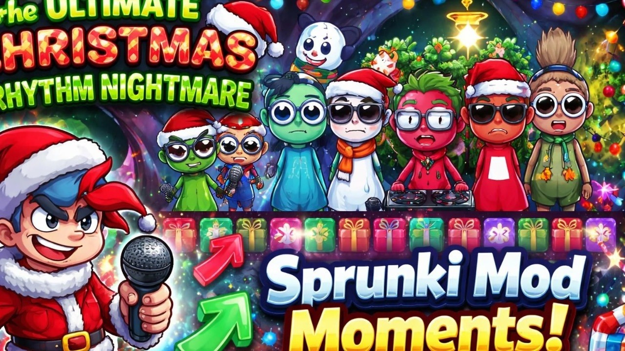 The ULTIMATE Christmas Rhythm NIGHTMARE Sprunki Mod Moments #SprunkirhythmGame #ChristmasMod #Friday