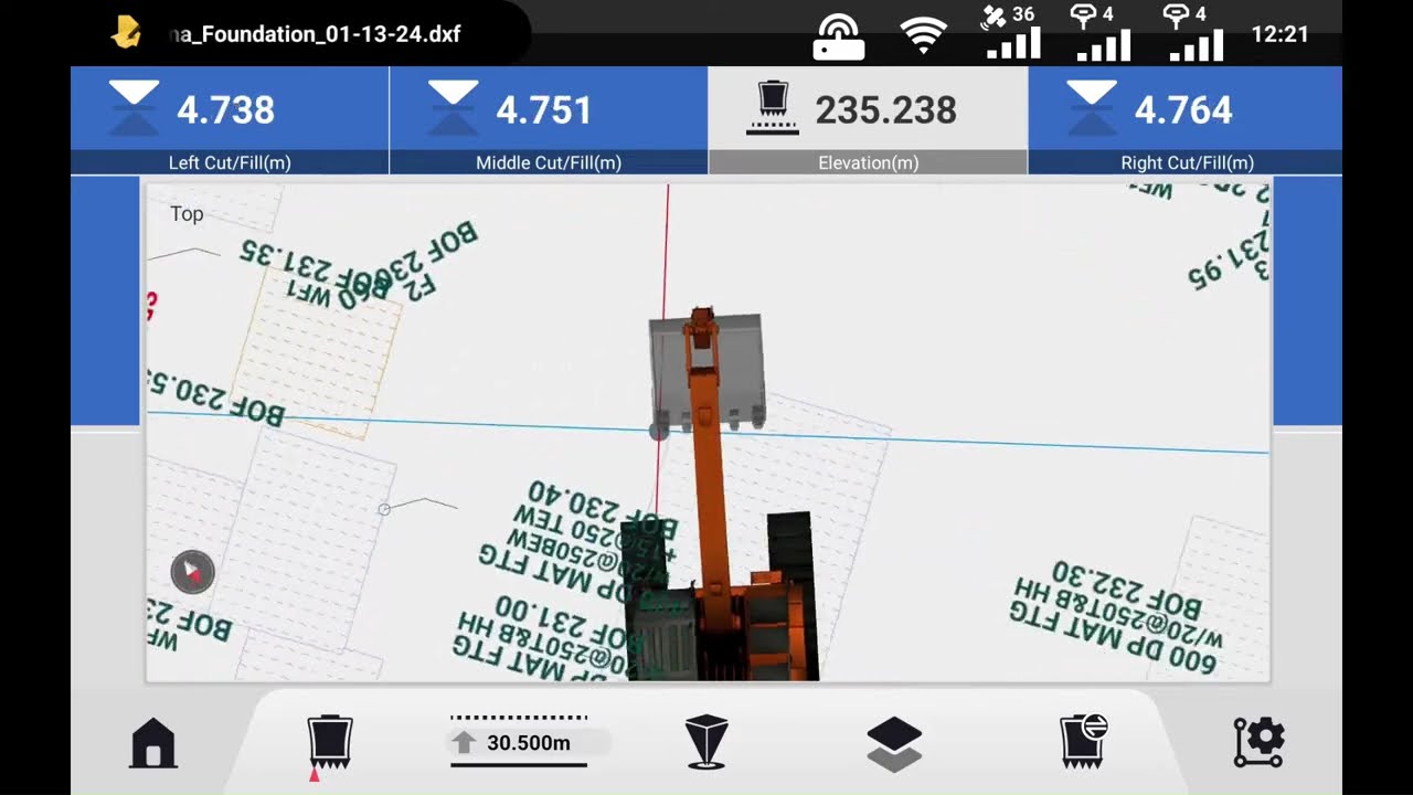DTS 3D Excavator System | FJ Dynamics | Action from Tablet 1