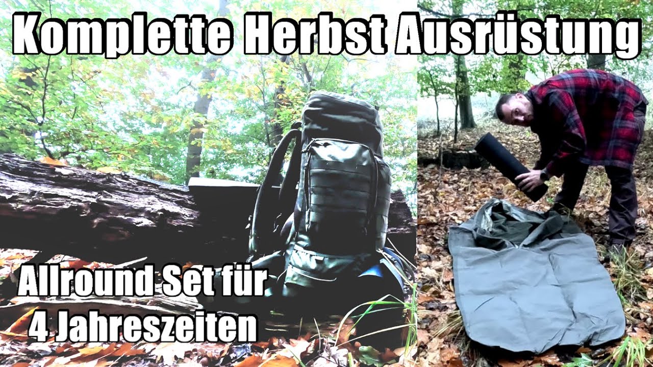 Komplette Herbst Ausrüstung - Allround Bushcraft Ausrüstung für bis zu 4 Jahreszeiten