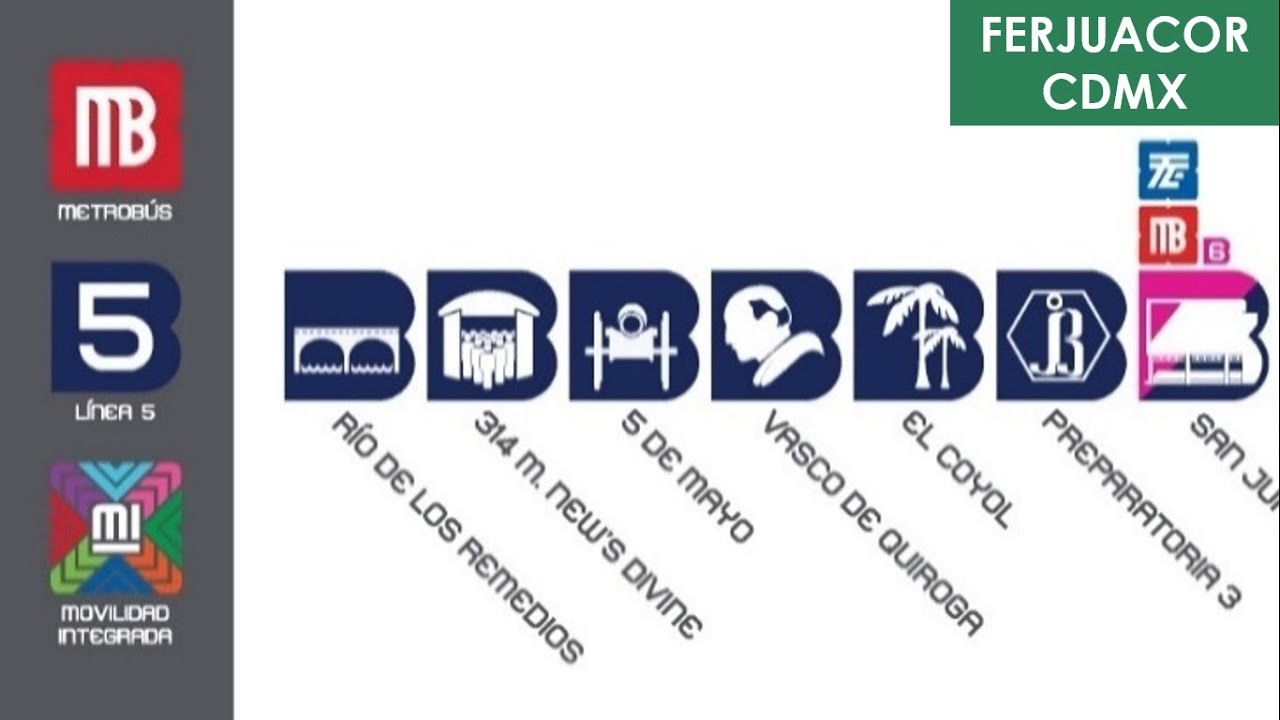 Anuncio de Estaciones Línea 5 del Metrobús CDMX