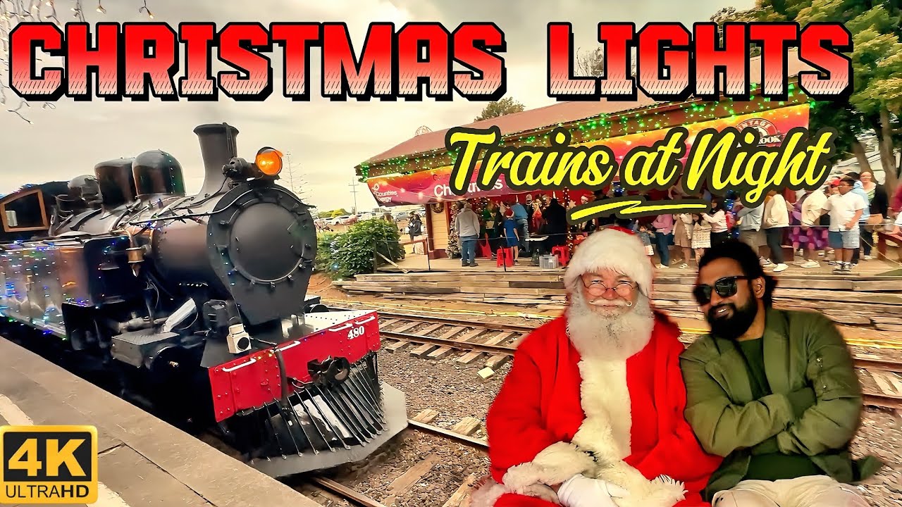 Christmas lights | Train at Night | Glenbrook's Festive Holiday Spectacle! Auckland 2024