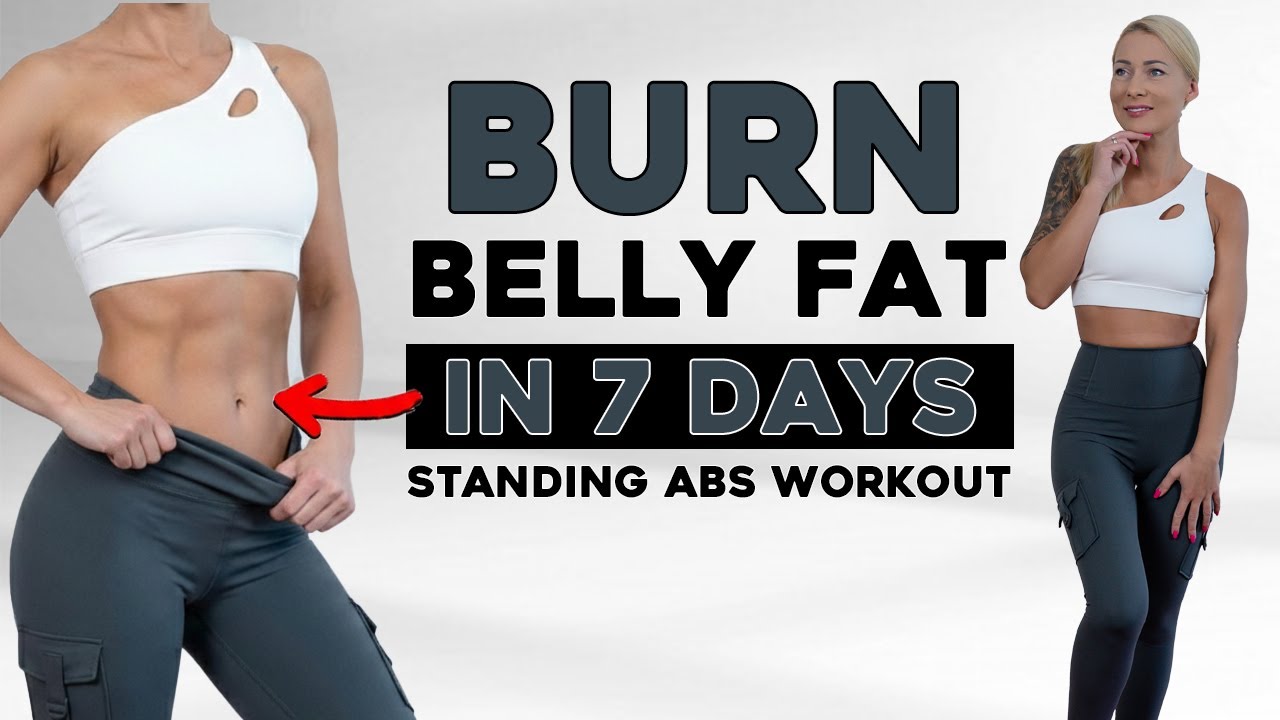 🔥Standing Abs Workout 🔥Sweat Fast🔥 Burn Belly Fat, No Jumping🔥 Lose Belly Fat