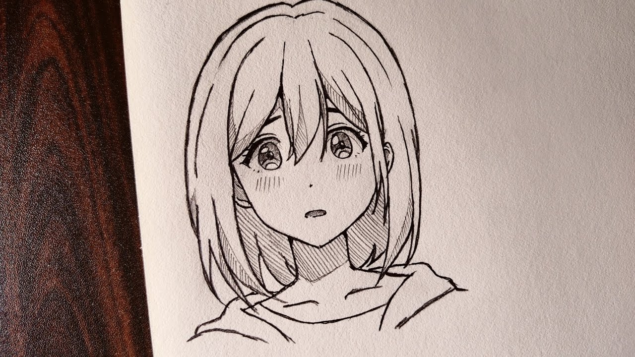 Easy to draw anime girl | how to draw sad anime girl step by step for beginner