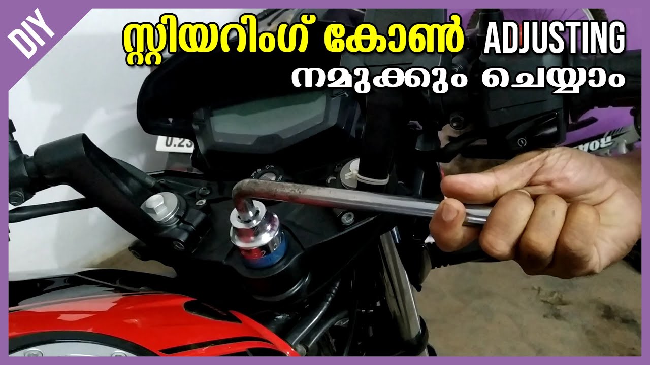 Steering Head Cone Bearing Check & Adjust | Solution to Handling Problems | Explained in Malayalam