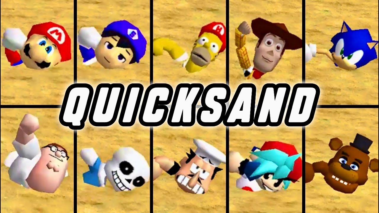 80 Characters Sinking in Quicksand Animations - Super Mario 64 PC Port