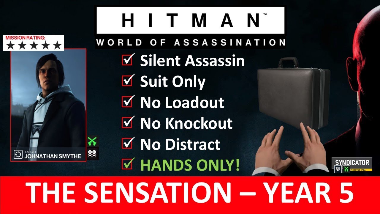 HITMAN WoA I Elusive Target I THE SENSATION - Year 5 I SASO I No Loadout I No KO I NO Distract
