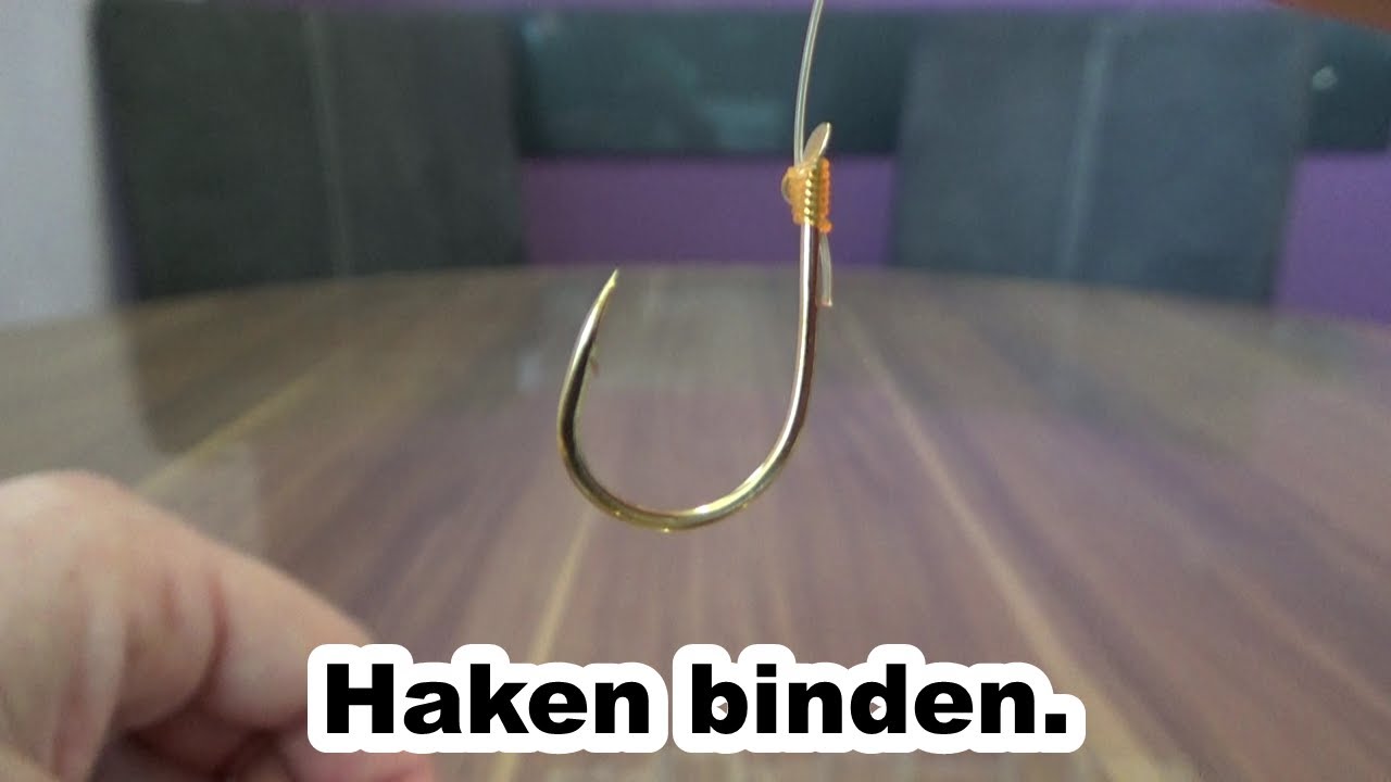 Angelhaken binden aber richtig. Anglerknoten Haken binden.