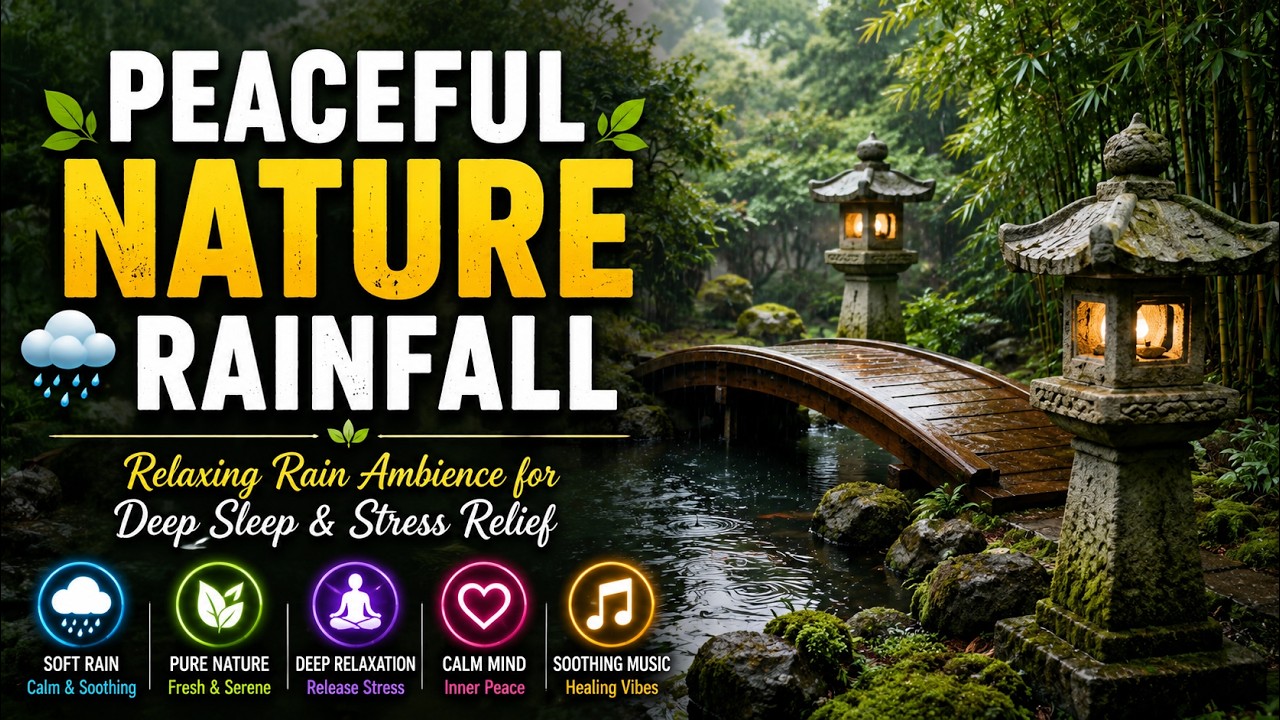 Peaceful Nature Rainfall 🌧️ Relaxing Rain Ambiance for Deep Sleep & Stress Relief