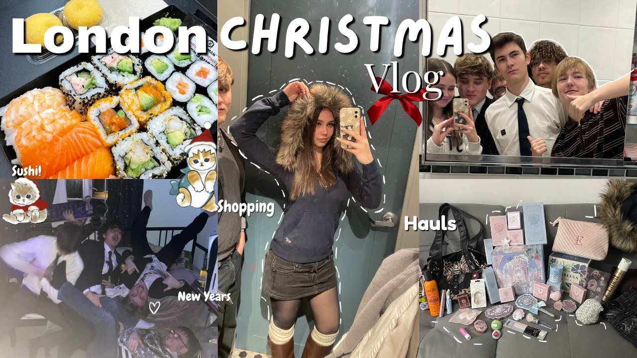 London Christmas 2025-6 VLOG ⋆𐙚🎀 Christmas HAUL🍥Shopping & Partys