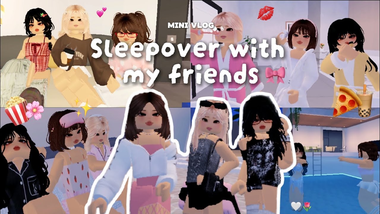 sleepover with my friends! 🍿🎀 | roblox metro life rp