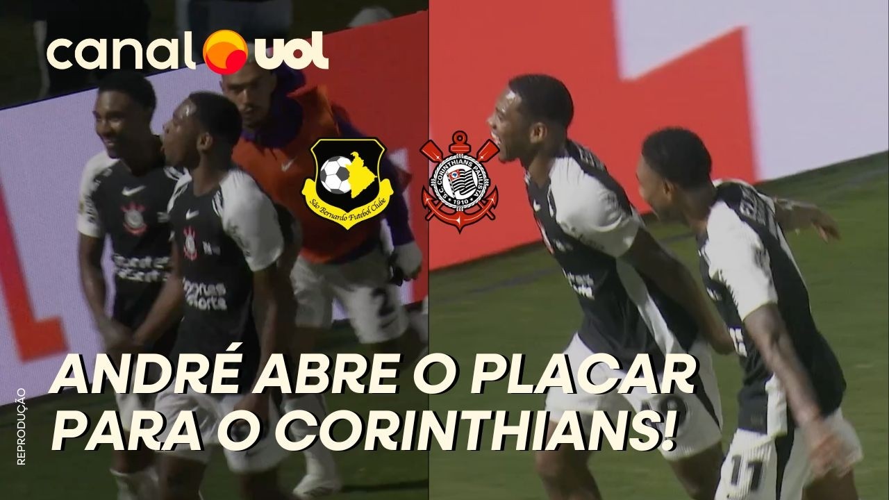 GOL DO CORINTHIANS! ANDR&Eacute; BATE DE FORA DA &Aacute;REA E ABRE O PLACAR PARA O TIM&Atilde;O CONTRA O S&Atilde;O BERNARDO