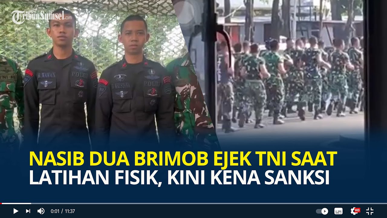 Nasib Dua Brimob Ejek TNI saat Latihan Fisik, Kena Sanksi Disuruh Minta Maaf hingga Lari Keliling