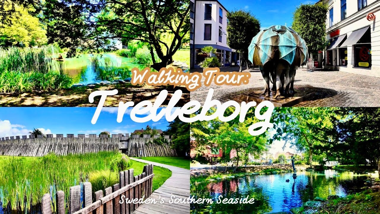 Trelleborg Walking Tour 🇸🇪 | Sweden’s Southernmost City 🌊 4K Summer Vibes 