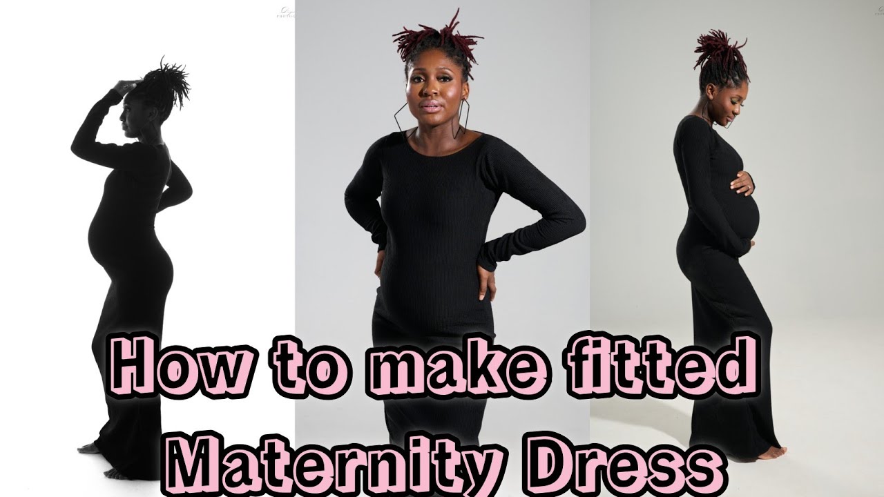 How to cut and sew a fitted long dress || Stretchy fabric || Beginners friendly tutorial