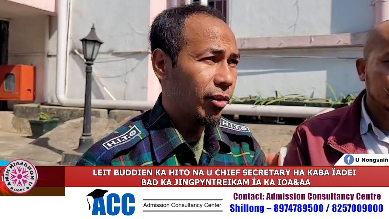 LEIT BUDDIEN KA HITO NA U CHIEF SECRETARY HA KABA ÏADEI BAD KA JINGPYNTREIKAM ÏA KA IOA&AA