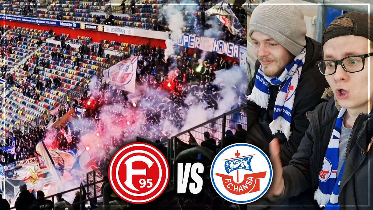 AUSWÄRTS PYROSHOW STADIONVLOG: Fortuna Düsseldorf - Hansa Rostock | 3000 Hansa Fans | Stadion Vlog