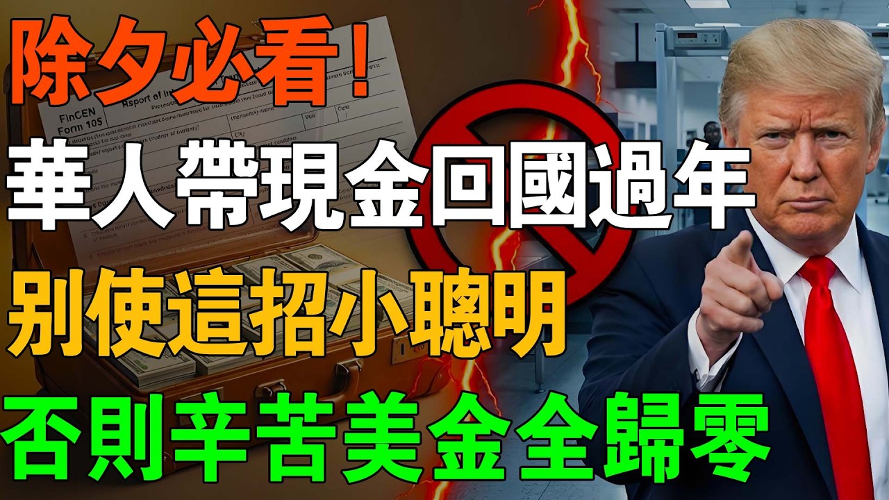 華人回國過年帶現金？海關嚴查「拆分存款」！林姐揭秘：這樣帶錢合法又安全。#美國海關 #現金申報 #洗錢 #結構性拆分 #林姐在北美 #過年回國 #美金沒收 #IRS #國稅局 #肥咖條款