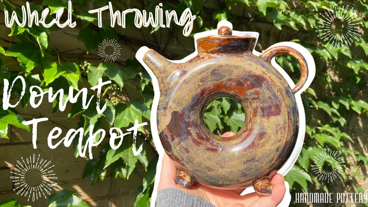Throwing a Ceramic Donut Teapot with Stoneware Clay (Time Lapse) | Pottery by Sara