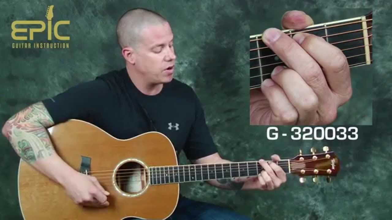 Learn Jason Aldean Fly Over States modern country acoustic guitar lesson w/ strumming chords slide