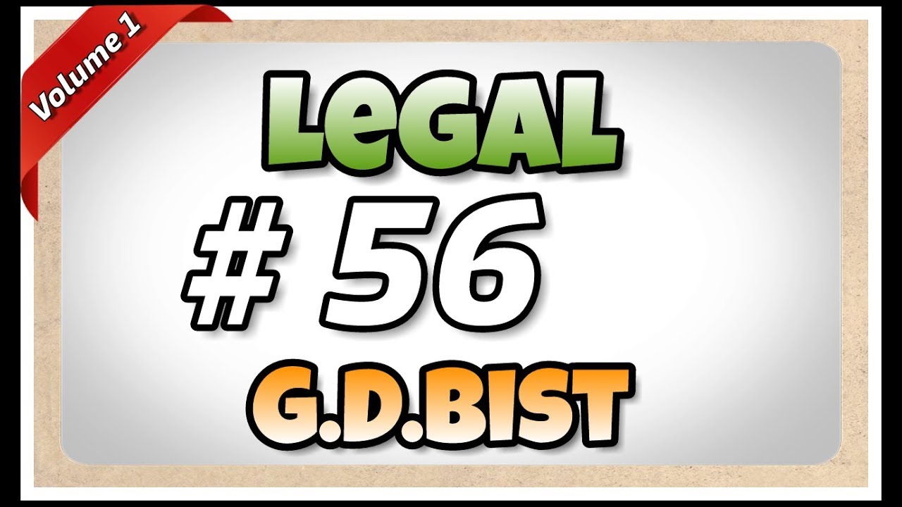 # 56 | 110 wpm | Legal | G.D.Bist | Volume 1