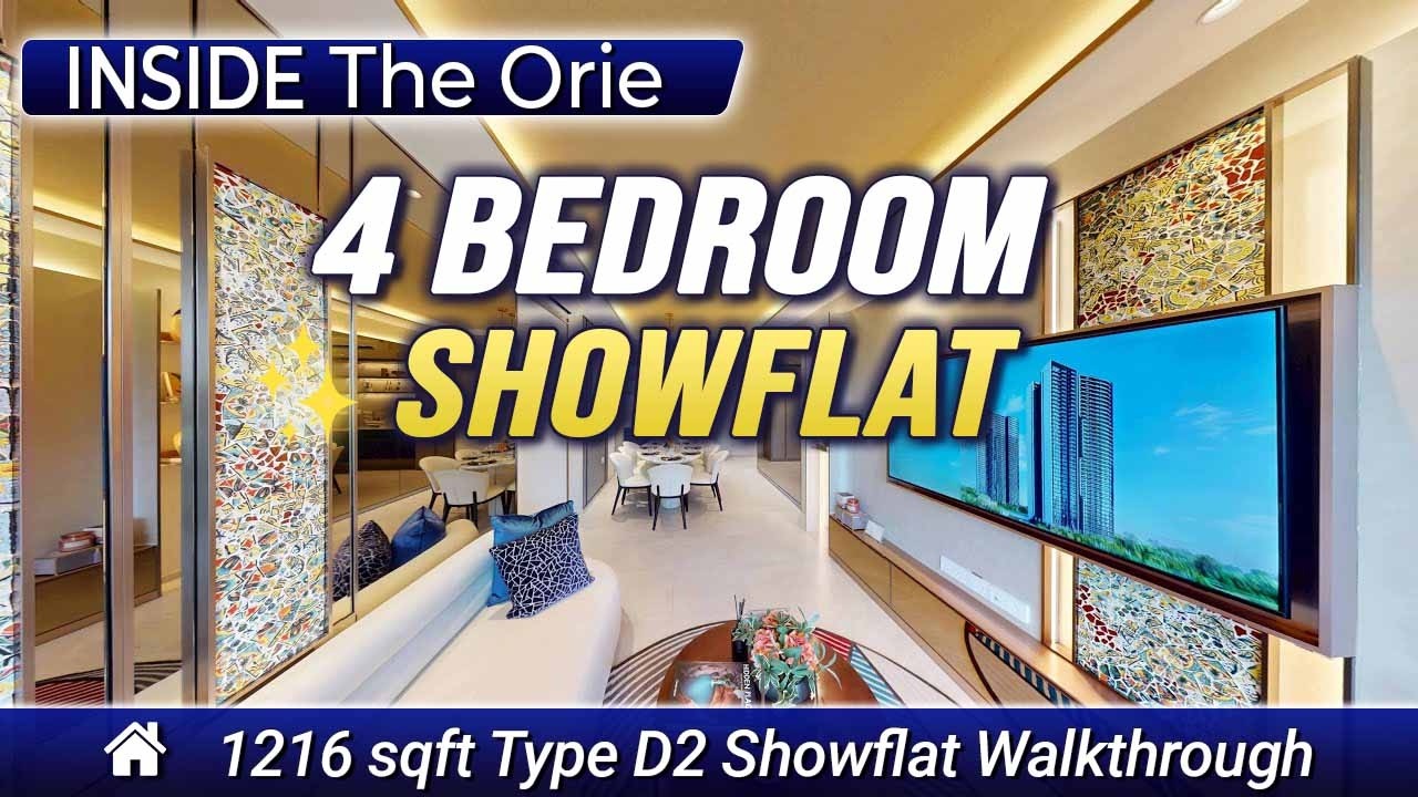 Inside The Orie 4-Bedroom Type D2 Showflat Walkthrough | 1,216 sqft Layout & Design Review Singapore