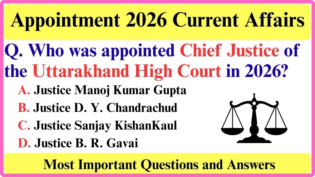 Appointment 2026 Current Affairs | Who Is Who in India and World 2026  | Important Appointments 2026