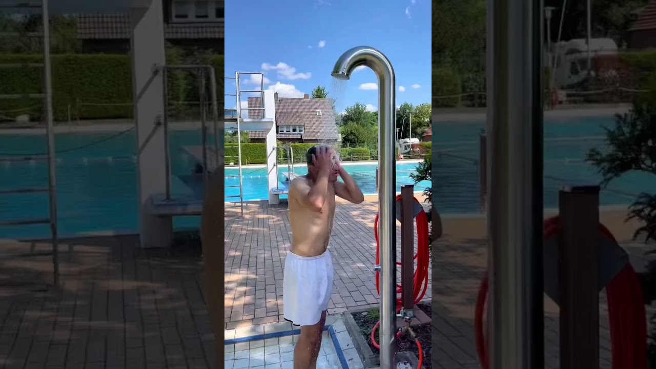 Mit 22 Jahren zum ersten Schwimmen 😱👀#shorts