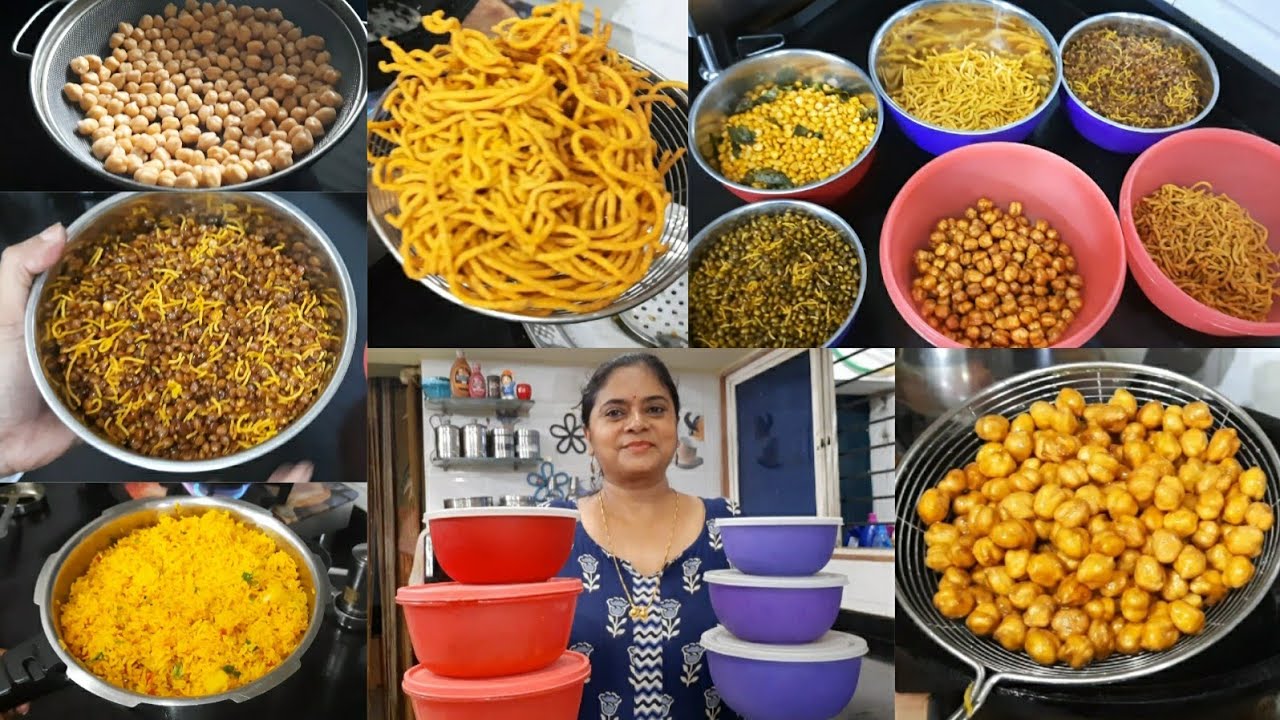 homemade namkeen🌈 TEA TIME SNACKS & DINNER ROUTINE❤️ CHATPATE CHANE❤️ BESAN MASALA SEV❤️ MASALA BHAT