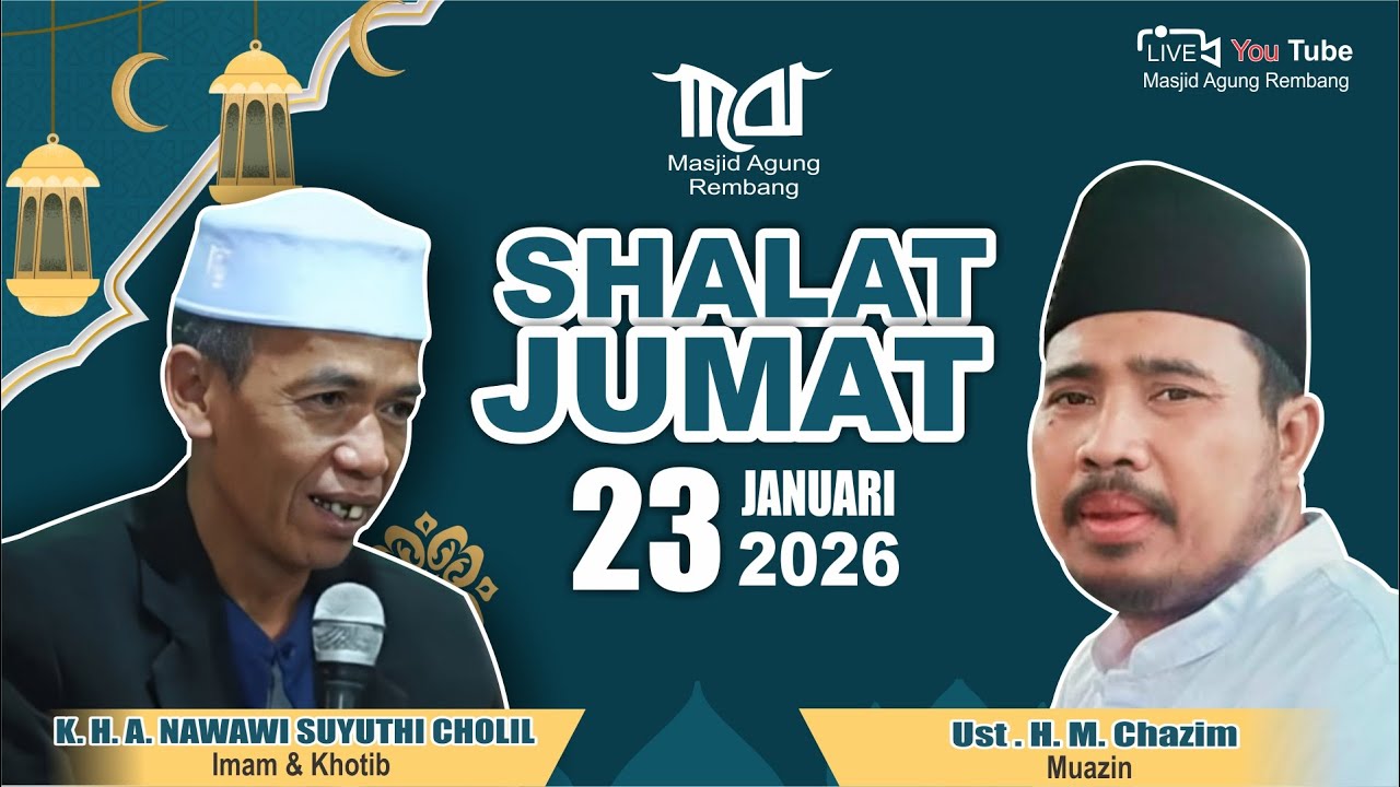 (LIVE) SHALAT JUMAT MASJID AGUNG REMBANG 23 JANUARI 2026