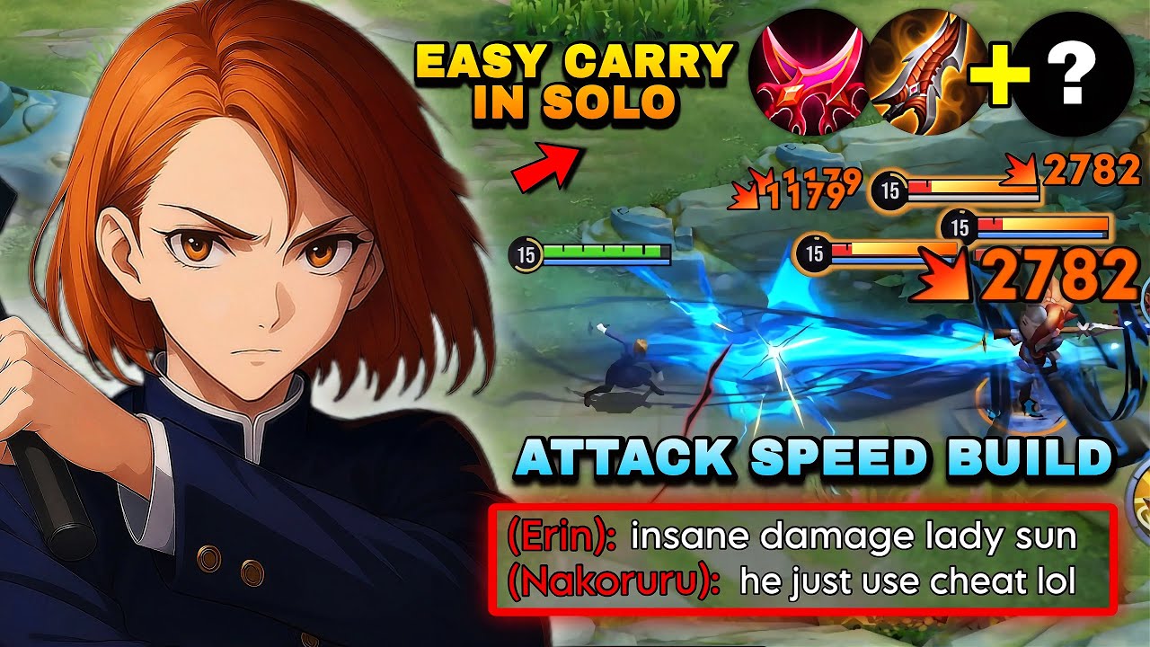 THIS LADY SUN OP ATTACK SPEED BUILD CAN EASILY CARRY IN SOLO RANK! | HONOR OF KINGS