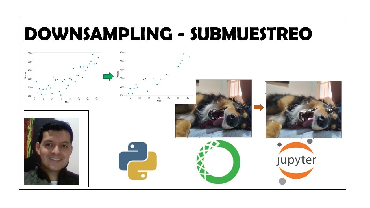 Downsampling o submuestreo en series de tiempo e imágenes usando python en entornos jupyter-conda