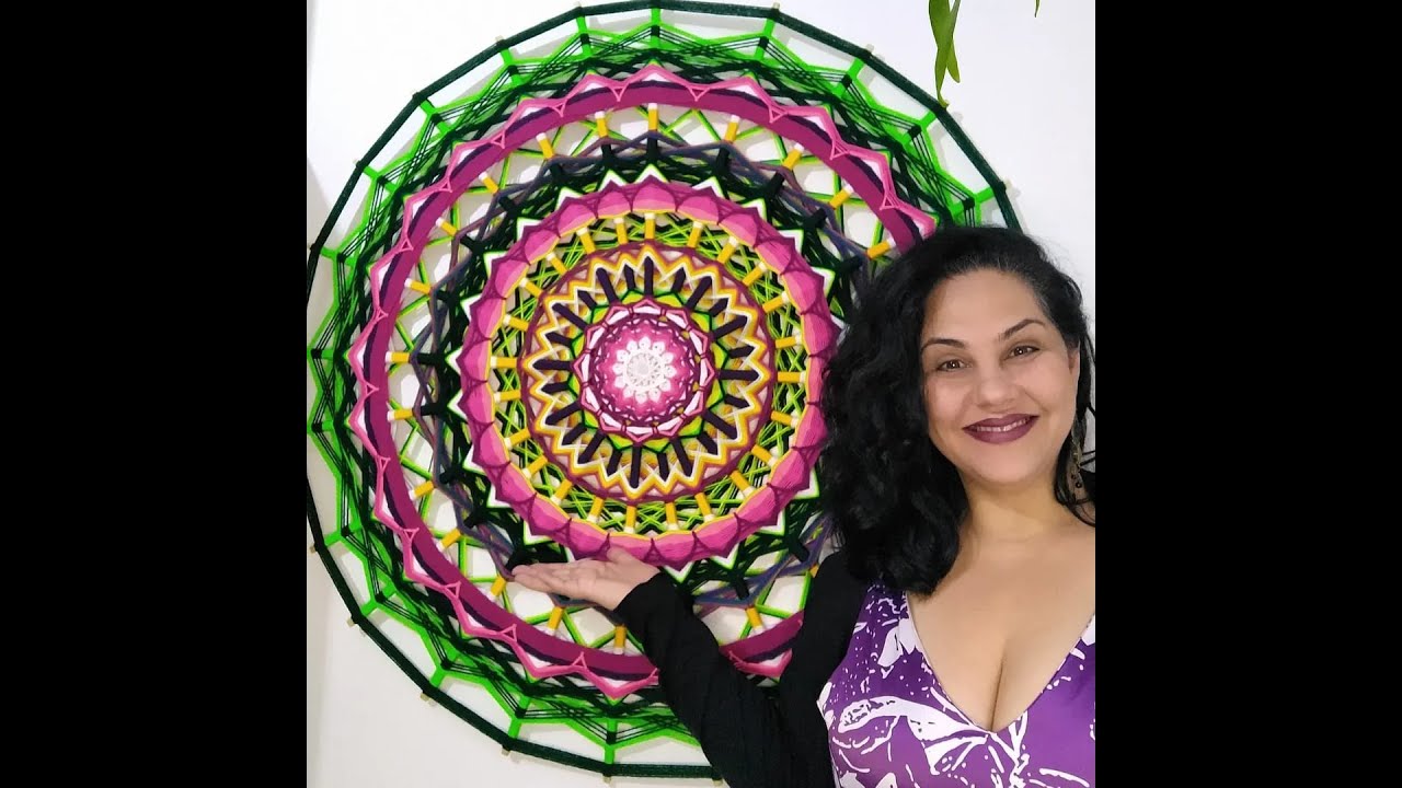 Como eu fiz a mandala de 24 pontas GIGANTE