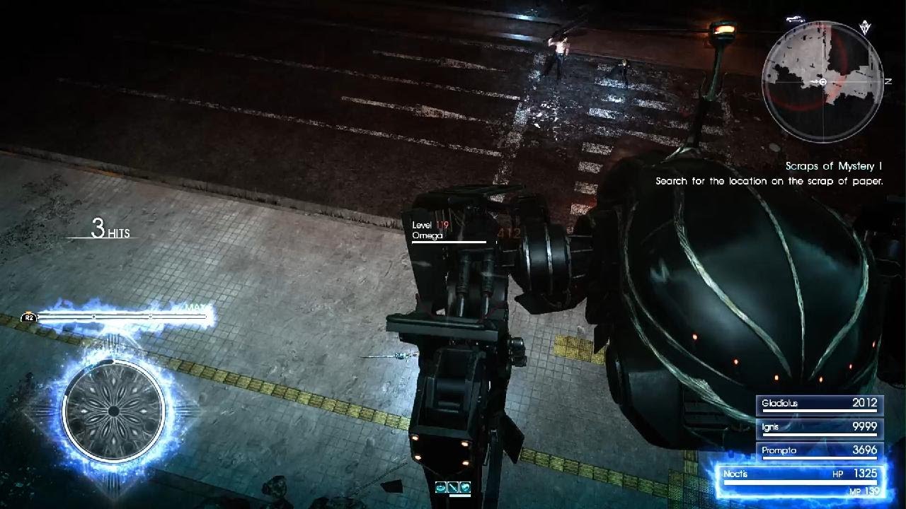 FF15 Armiger Unleashed level 1 vs level 119 omega, no rare metal, no V2 suits, 2 phoenix down used