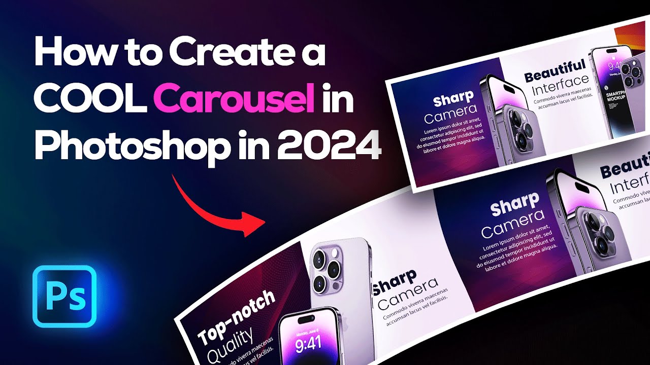 Как создать дизайн карусели в Adobe Photoshop | Простой урок по Photoshop