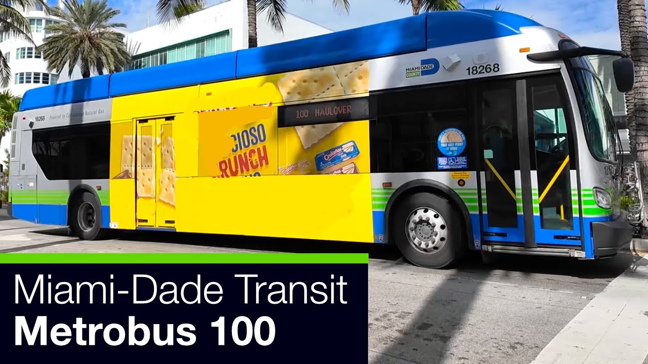 Miami-Dade Transit Metrobus 100, Downtown Miami to Miami Beach/South Beach, New Flyer XN40
