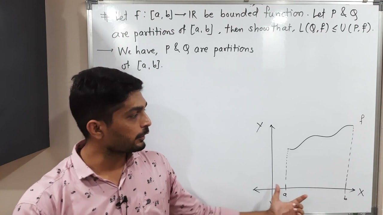 Riemann Integration | Lecture 16 | Relation between Upper and Lower Sums for Different Partitions