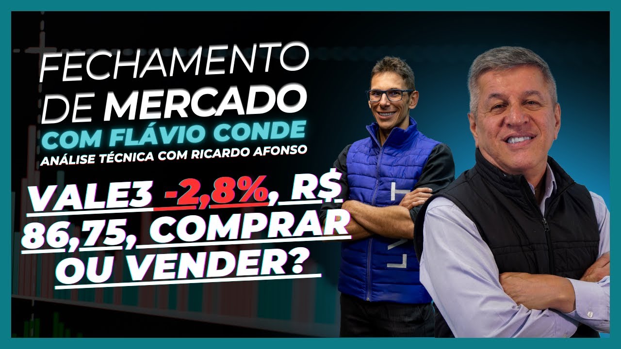 13/02 - VALE3 -2,8%, R$ 86,75, Comprar ou Vender?